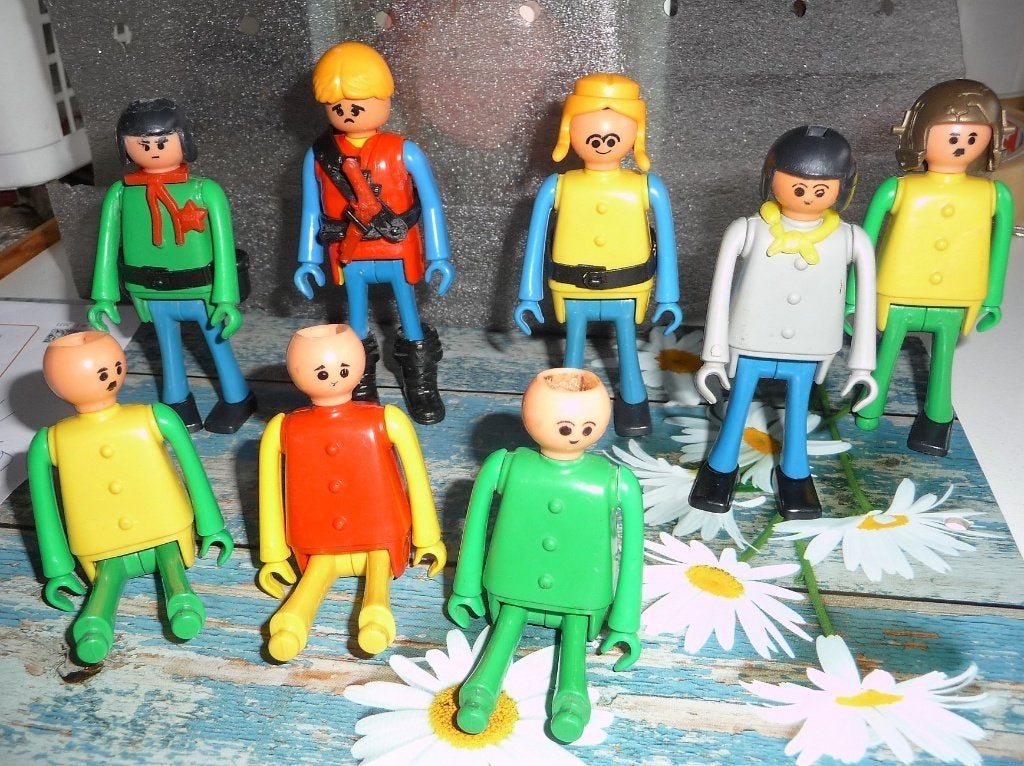 8 OUDE PLAY BIG POPPETJES EEN VAN DE JAREN 70, NIET LOS, Kinderen en Baby's, Speelgoed | Playmobil, Verzenden, Gebruikt, Los playmobil