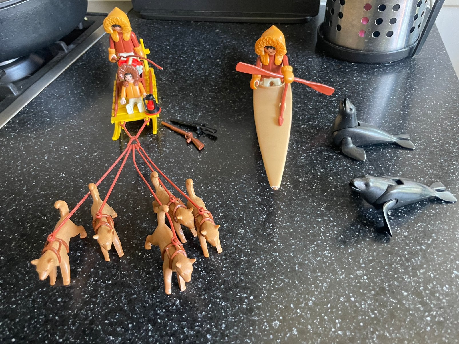 Playmobil 3466 eskimo’s met kajak, Ophalen of Verzenden, Zo goed als nieuw