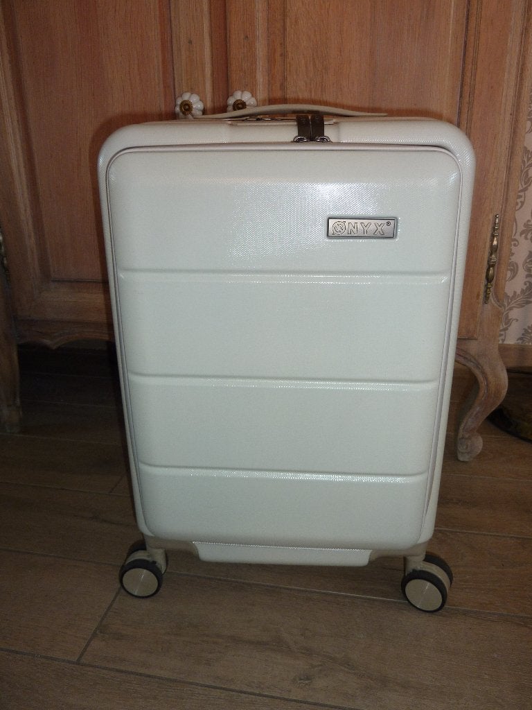 Onyx handbagage trolley met apart voorvak als nieuw, Wieltjes, 50 tot 60 cm, Hard kunststof, Ophalen of Verzenden