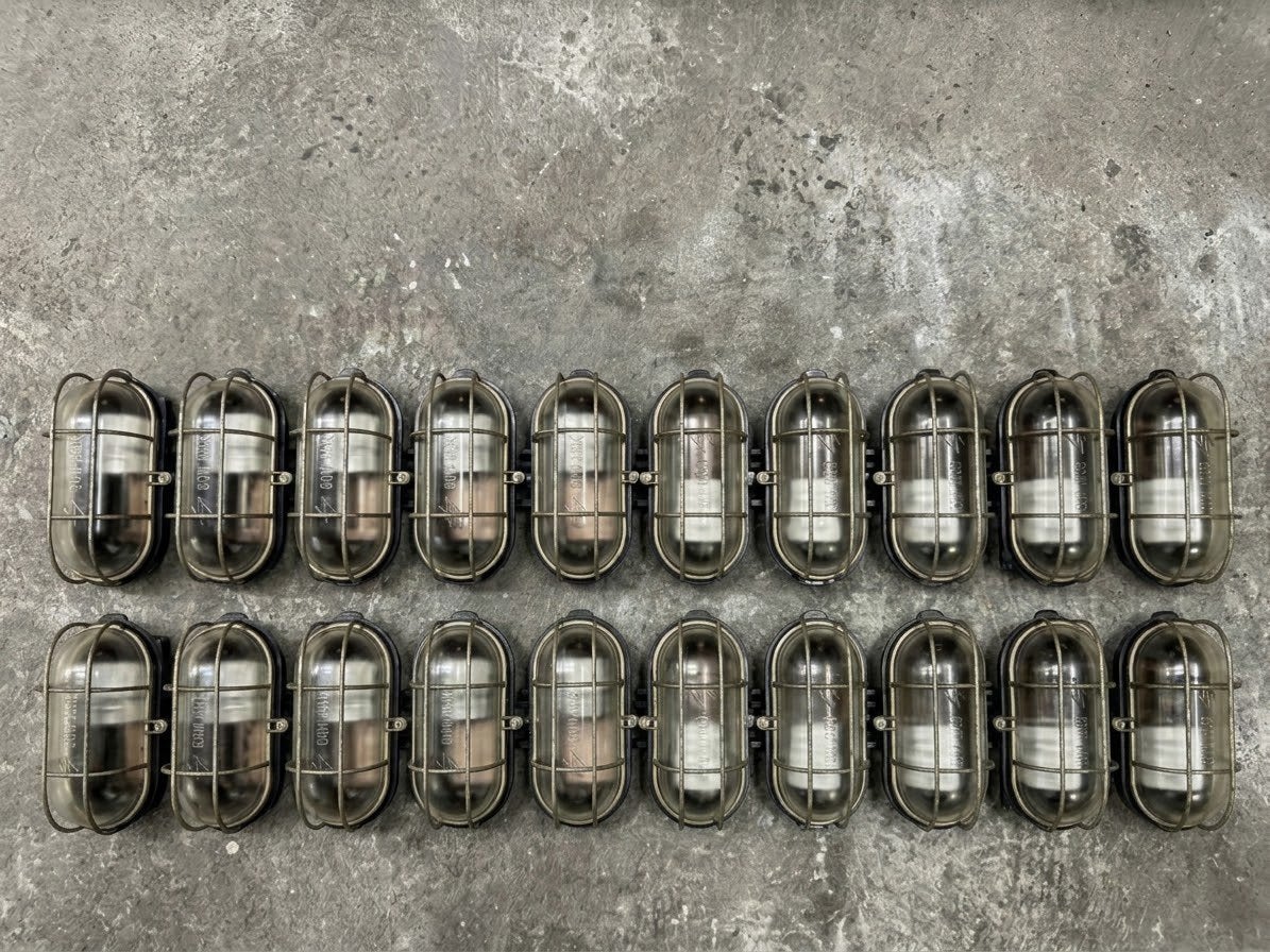 Grote Partij van 20 Vintage Bakelieten lampen (met kooi), Ophalen of Verzenden, Glas