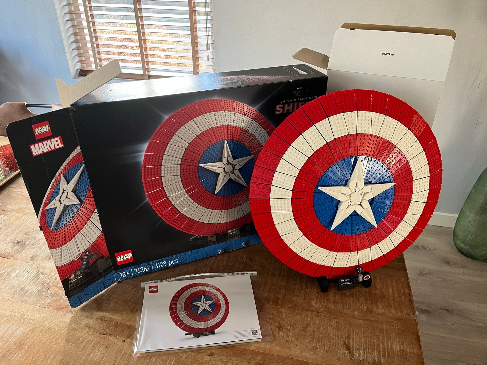 Lego Captain America's Schild 76262 - Zo goed als nieuw, Marvel, Lego, Ophalen of Verzenden, Zo goed als nieuw