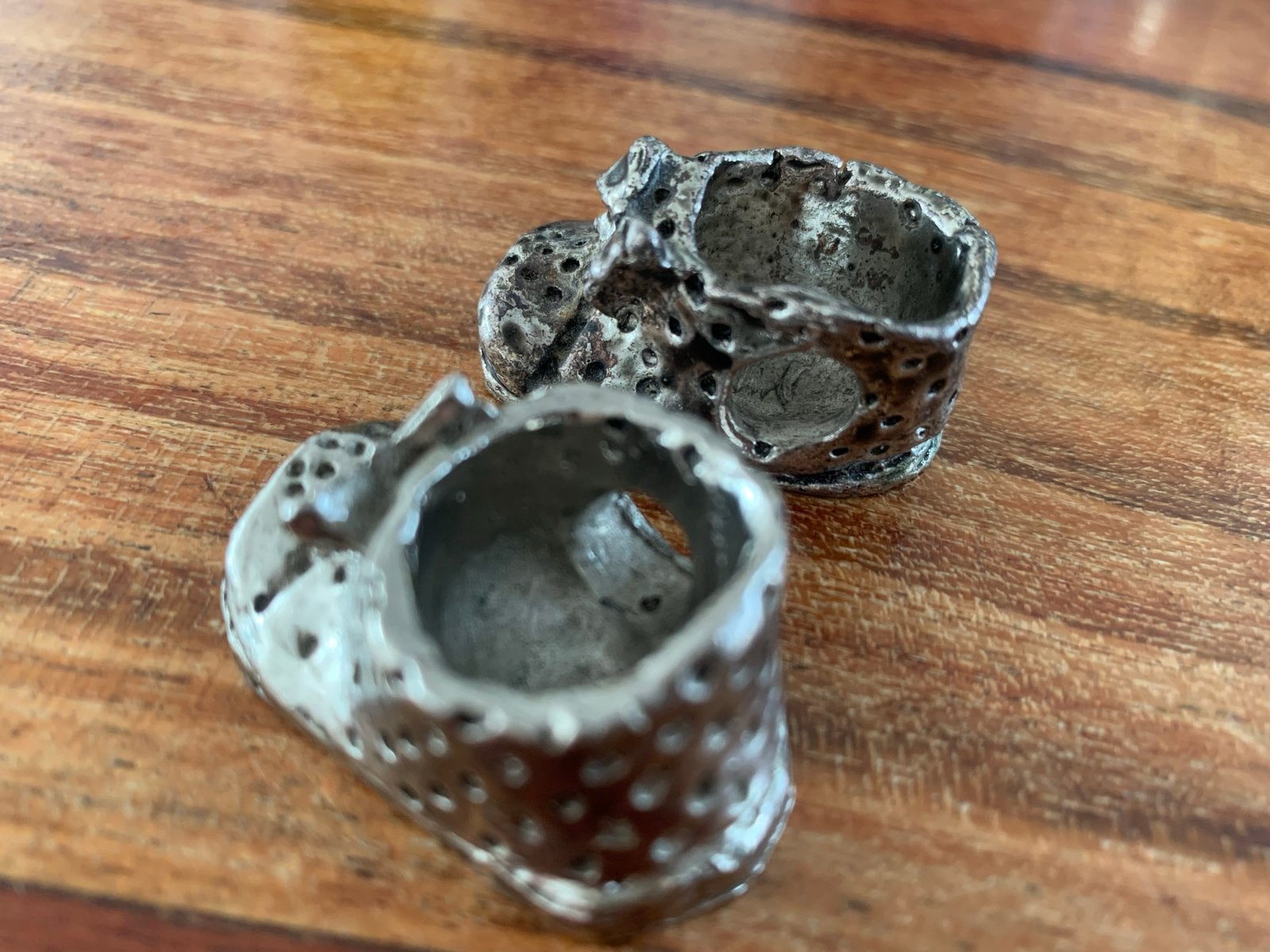 Antieke babyschoentjes zilver of verzilverd, Ophalen of Verzenden