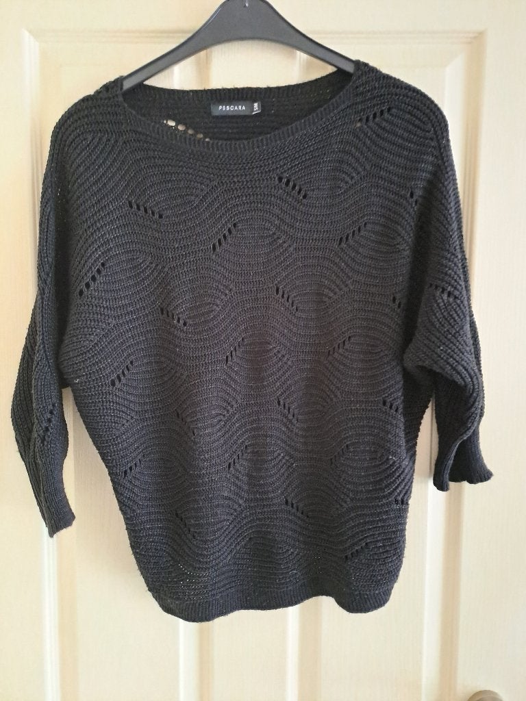 Dunne zwarte trui maat S/M, Kleding | Dames, Maat 38/40 (M), Zwart, Pescara, Ophalen of Verzenden