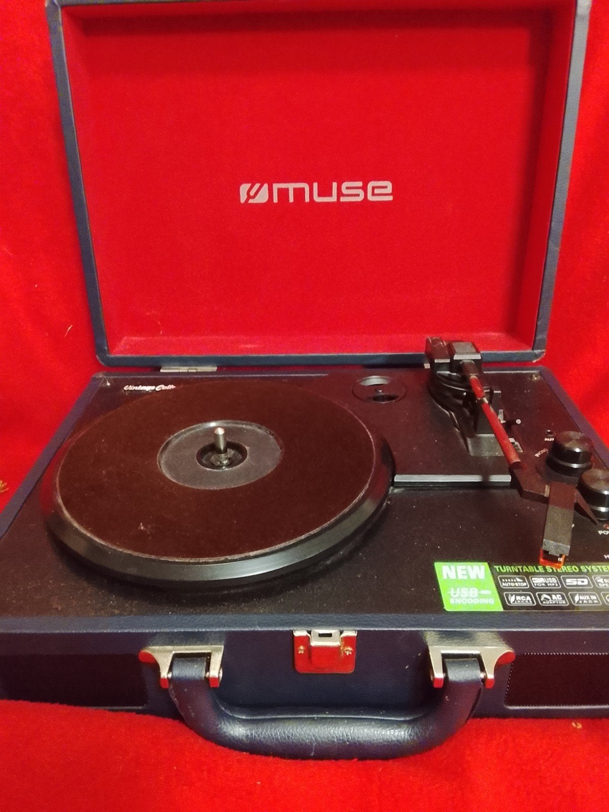 Muse Platenspeler M-110BT in koffer met USB en SD, Ophalen of Verzenden