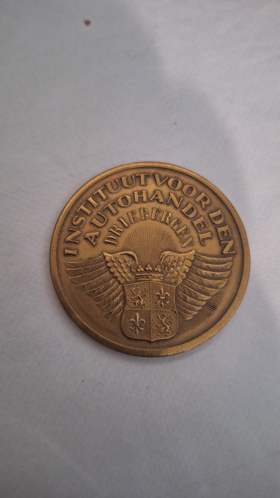 Originele herinneringsplak Instituut voor Autohandel 1952, Ophalen of Verzenden