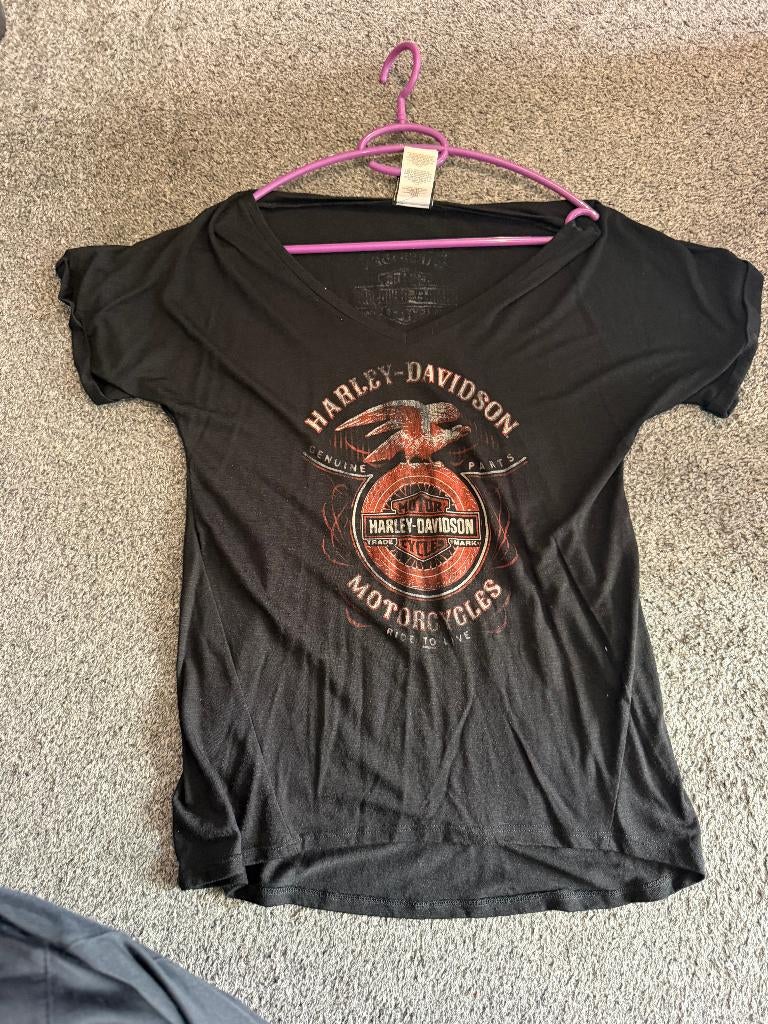 Harley Davidson Shirt Maat L ZGST, Ophalen of Verzenden, Zo goed als nieuw, Maat 42/44 (L), Korte mouw