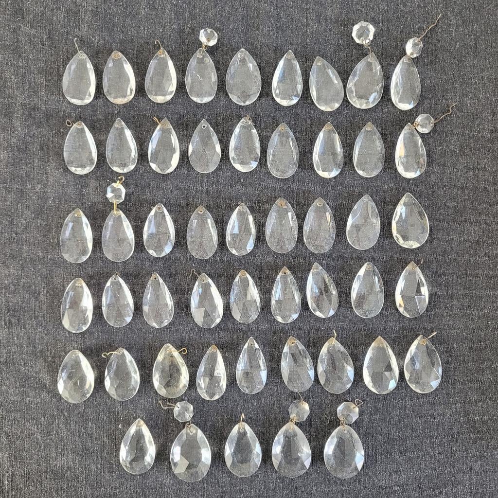 50 pegels diamant druppels onderdelen kroonluchter, Ophalen of Verzenden