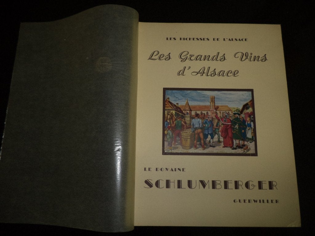1950 Les grands vins d' Alsace Schlumberger Guebwiller wijn, Ophalen of Verzenden, Gebruikt, Frankrijk, Witte wijn