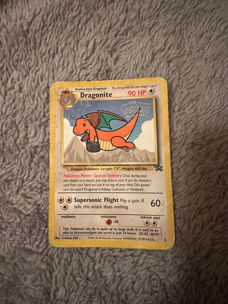 Dragonite promo card nr 5, Ophalen, Gebruikt, Losse kaart