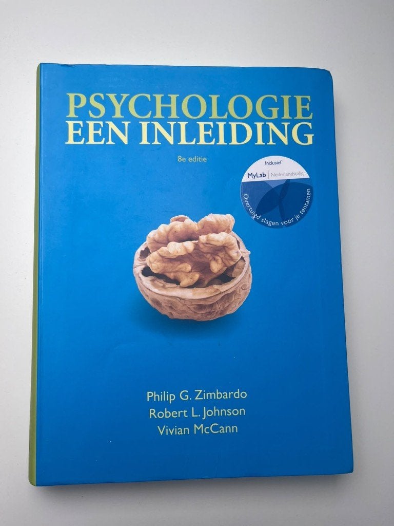 Psychologie Een Inleiding - 8e editie Zimbardo, Zo goed als nieuw, Gamma, Philip G. Zimbardo, Robert L. Johnson, Vivian McCann