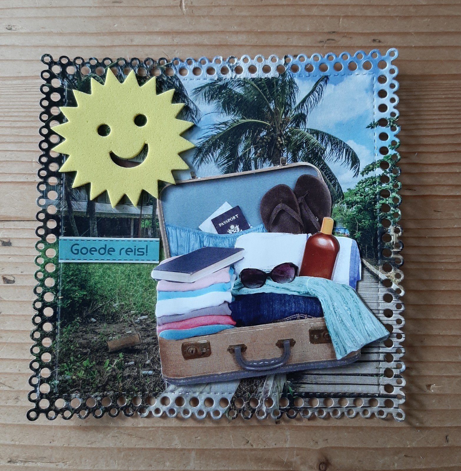 stans kaart opleg met 3d plaatje vakantie koffer, Hobby en Vrije tijd, Kaarten | Zelf maken, Ophalen of Verzenden, Nieuw, Overige thema's