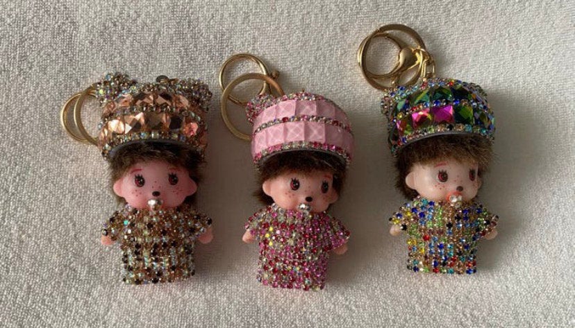 Monchichi sleutelhangers bling bling. Nieuw!, Verzenden, Nieuw, Knuffel of Figuurtje