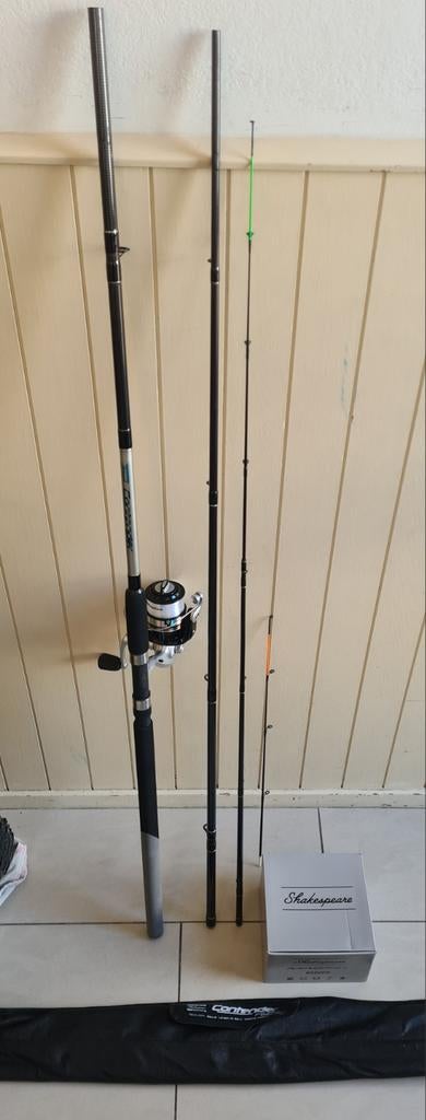 Shakespeare feeder hengel 3.60m + molen 6000. Set. Nieuw., Watersport en Boten, Ophalen, Feeder + molen, Shakespeare, 3.60m, 6000FD