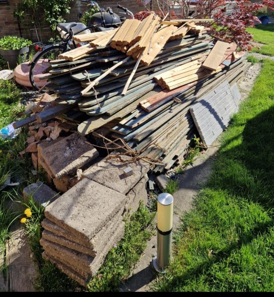 Gratis (kachel) hout, Ophalen, Gebruikt, Planken, Hardhout
