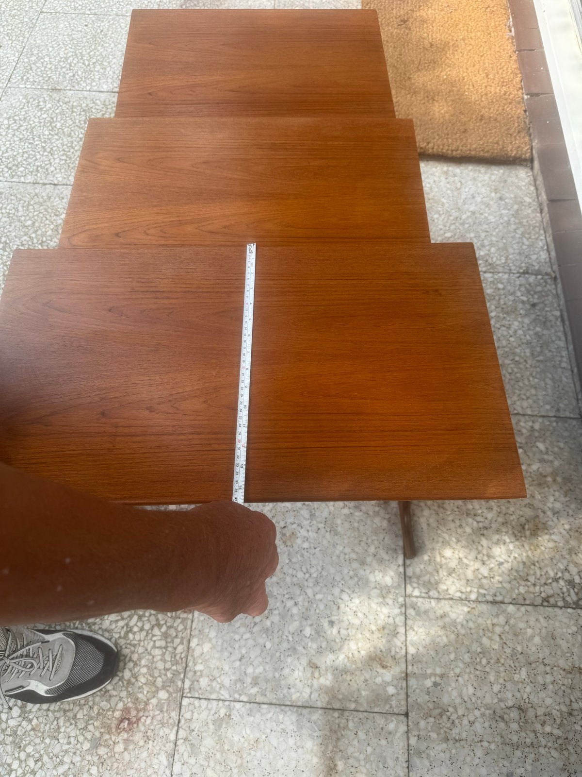 Vintage Teak Bijzettafels Set van 3, Ophalen