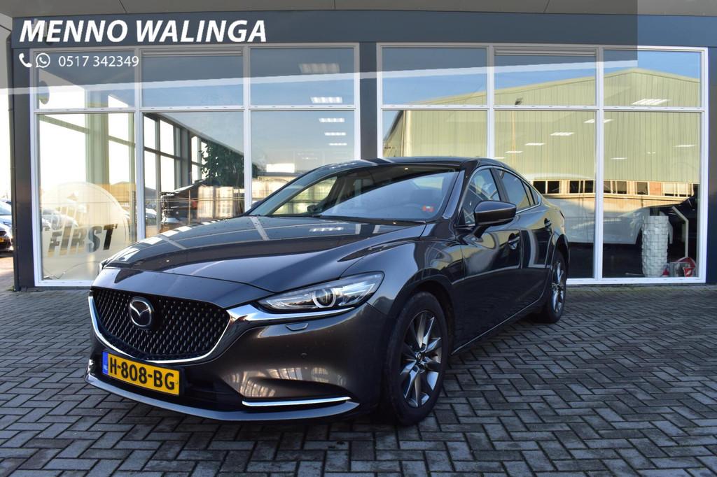 Mazda 6 2.0 SkyActiv-G 165 Comfort|Automaat|Lederen interieu, Auto's, Mazda, Bedrijf, Te koop, 360° camera, ABS, Achteruitrijcamera