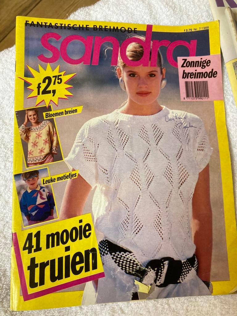vintage Sandra breimode, Ophalen of Verzenden, Zo goed als nieuw, Breien, Patroon of Boek
