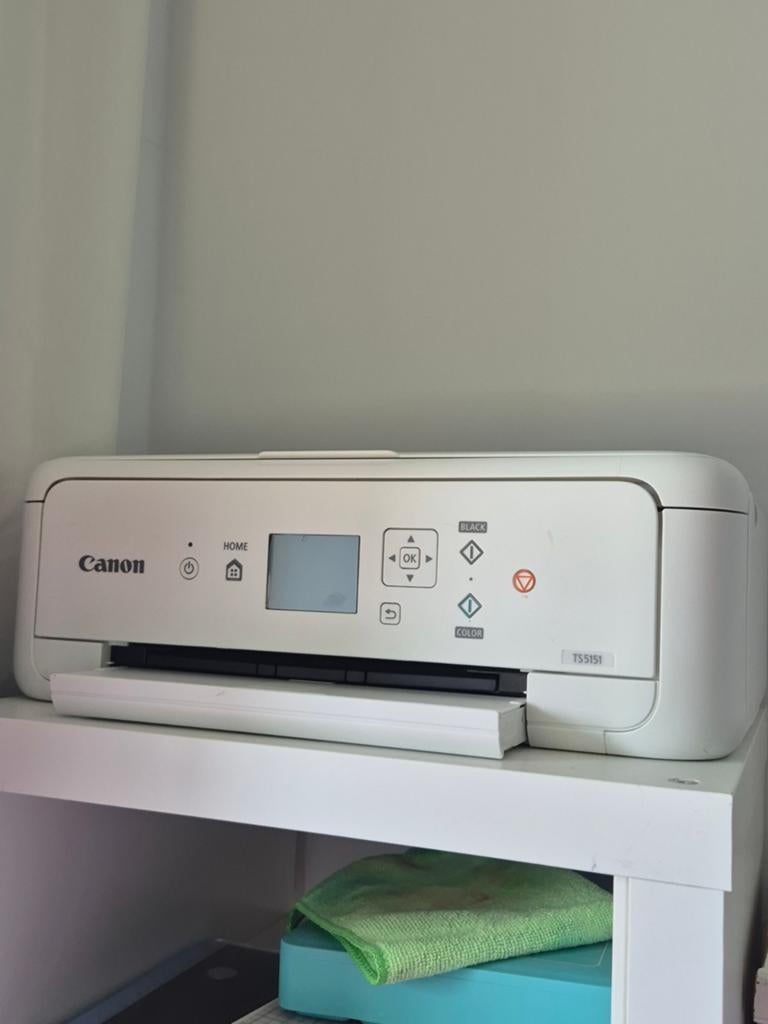 Canon Pixma TS5151 all-in-one printer wit, Computers en Software, Printers, Ophalen, Kleur printen, All-in-one, Zo goed als nieuw
