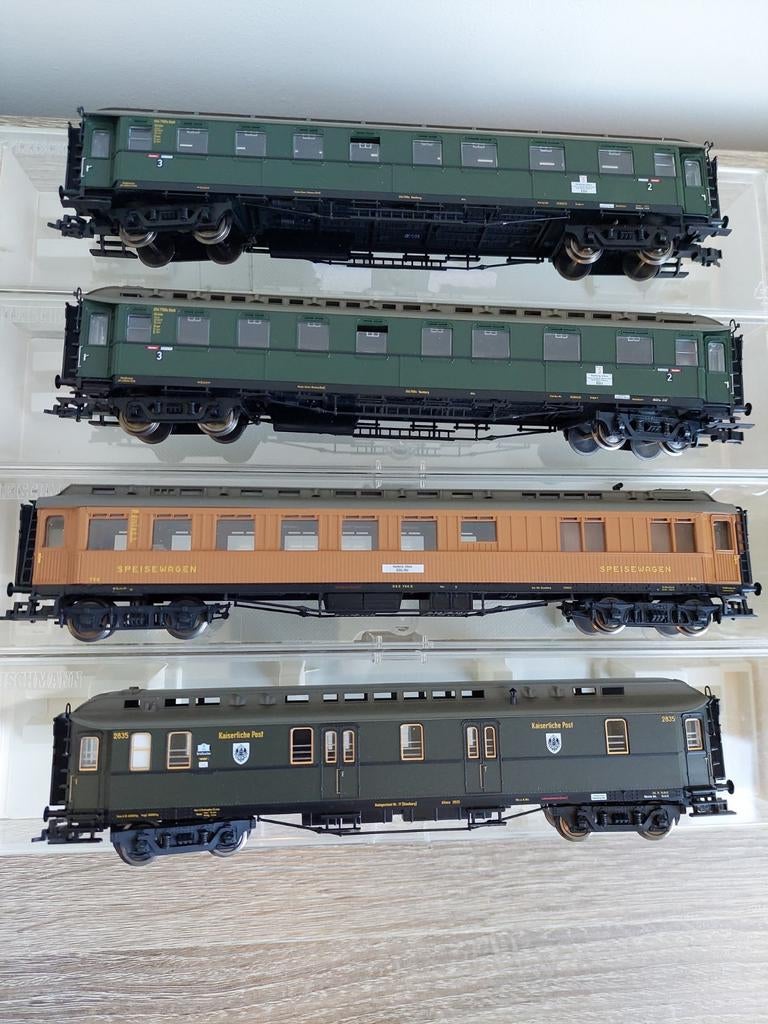 Fleischmann H0 5681K 5682K 5884K Duitse sneltreinrijtuigen, Gelijkstroom, Fleischmann, Wagon, Ophalen of Verzenden