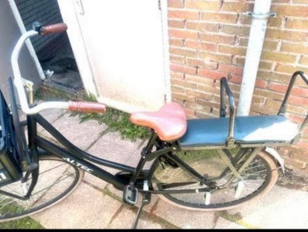 Altec mamafiets met Van der Staak duozitter, Gebruikt, Ophalen, Overige merken, 2 zitjes