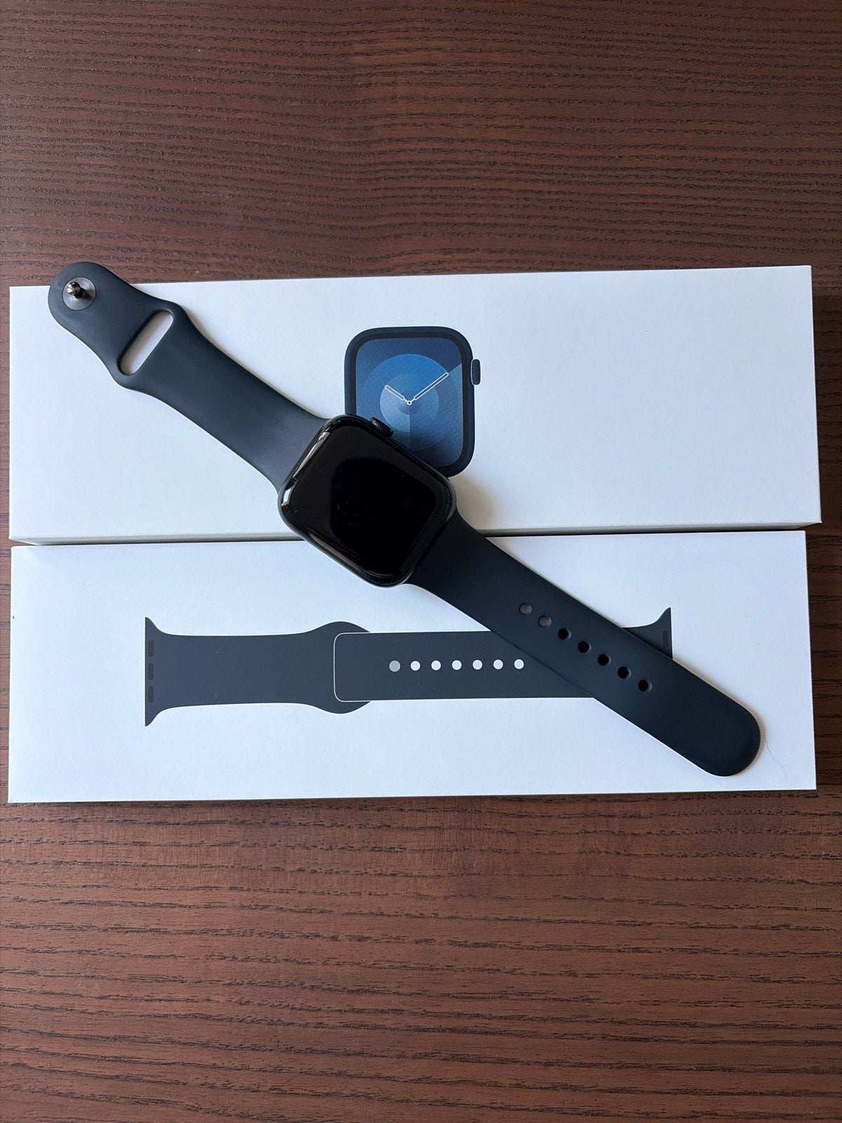 Apple Watch Series 9 45mm Midnight, Ophalen, Zwart, IOS, Waterdicht