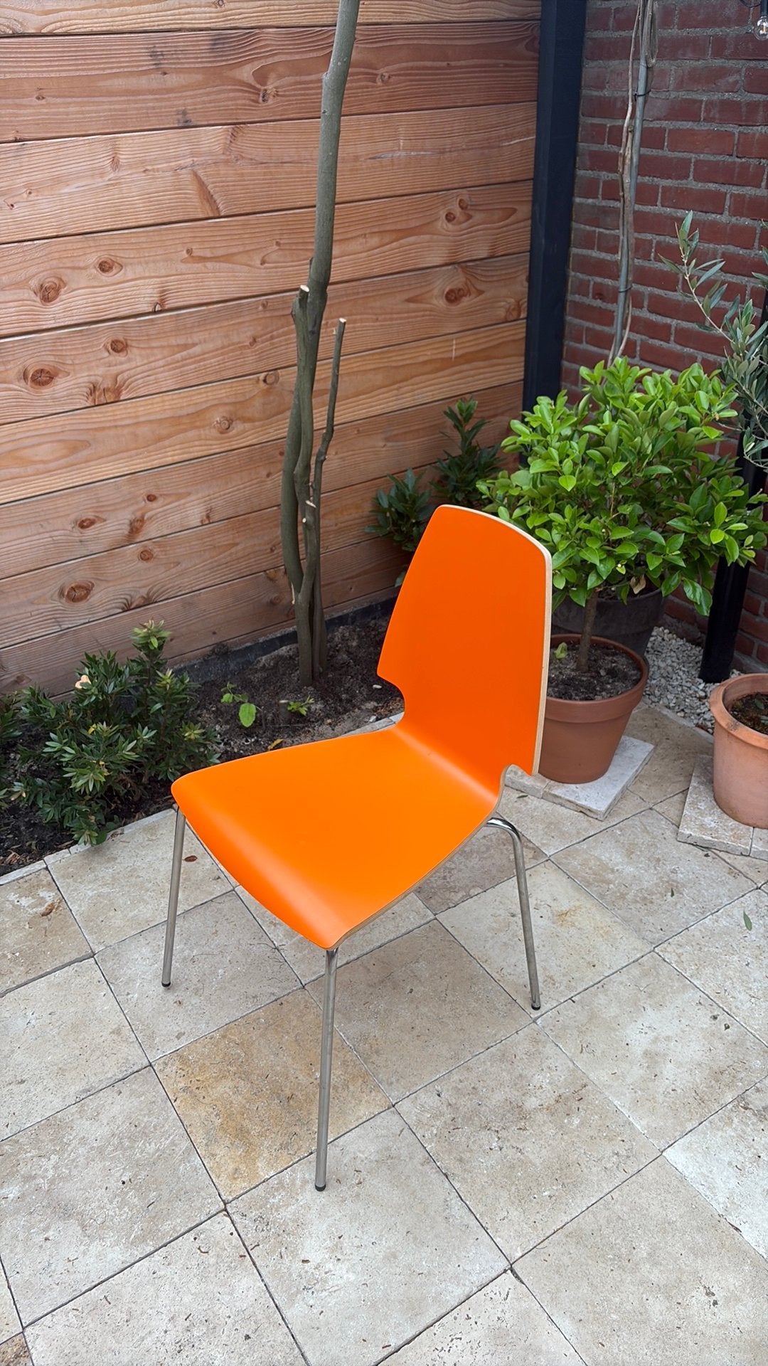 6 x vintage ikea stoel (rvs/hout), Tuin en Terras, Ophalen, Zo goed als nieuw, Hout