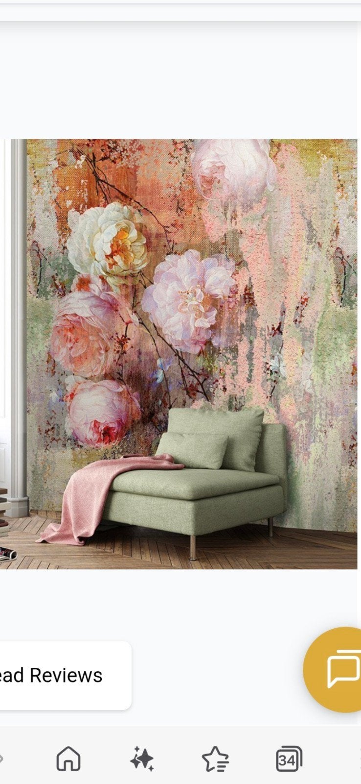 Fotobehang Bloemen Colorful Wall Print 200x280cm, Ophalen of Verzenden