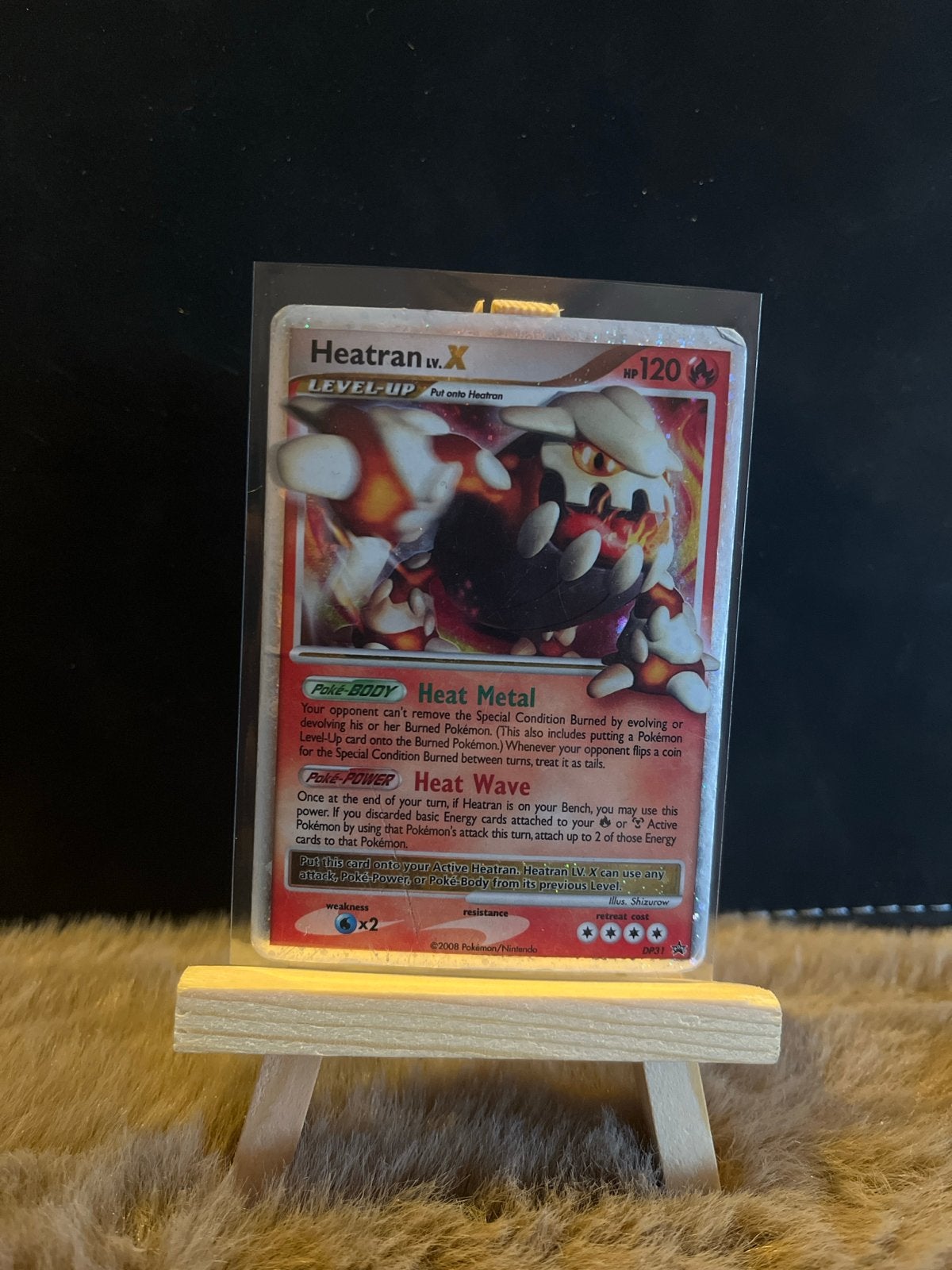 Pokémon Heatran LV.X Platinum Base Set Kaart, Ophalen of Verzenden, Gebruikt, Losse kaart