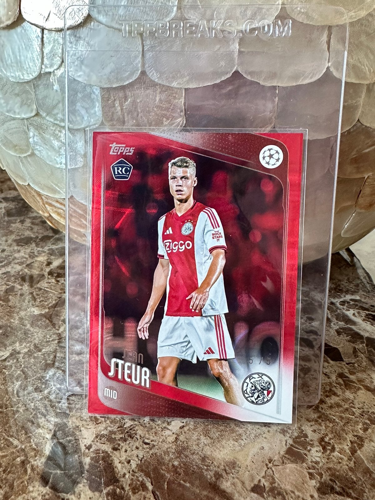 Sean Steur 2025-2026 Topps Flagship /5 True Rookie Card Ajax, Verzenden, Nieuw