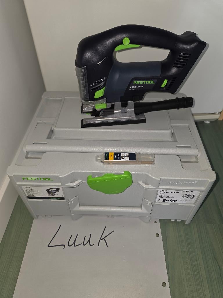 Festool accu decoupeerzaag Carvex PSBC 420 NIEUW, Decoupeerzaag, Nieuw, Ophalen of Verzenden, 30 tot 70 mm
