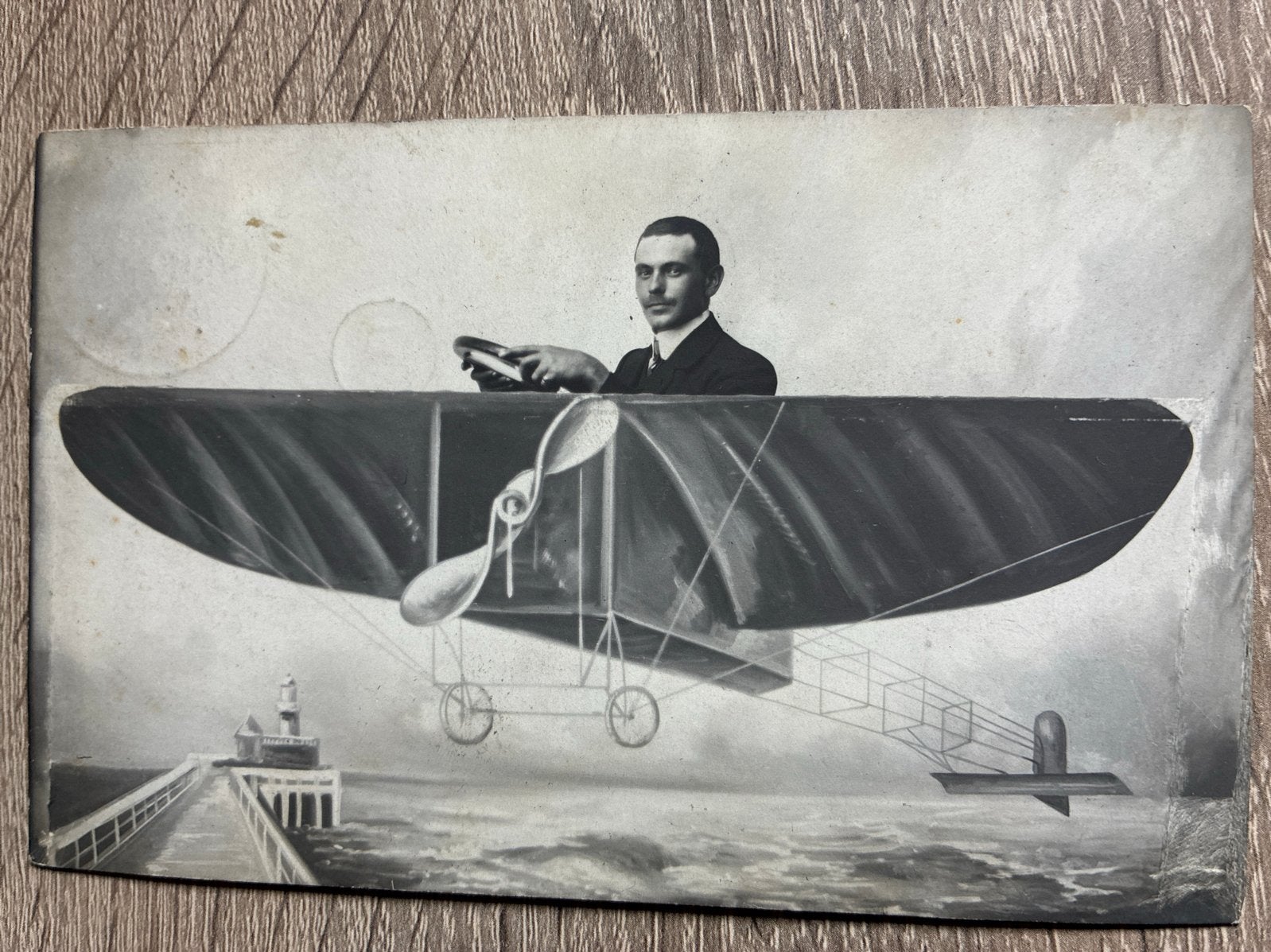 Zeldzame oude ansichtkaart 1911 vlieger en vliegtuig, Ophalen of Verzenden, Voor 1920, Gelopen, België en Luxemburg