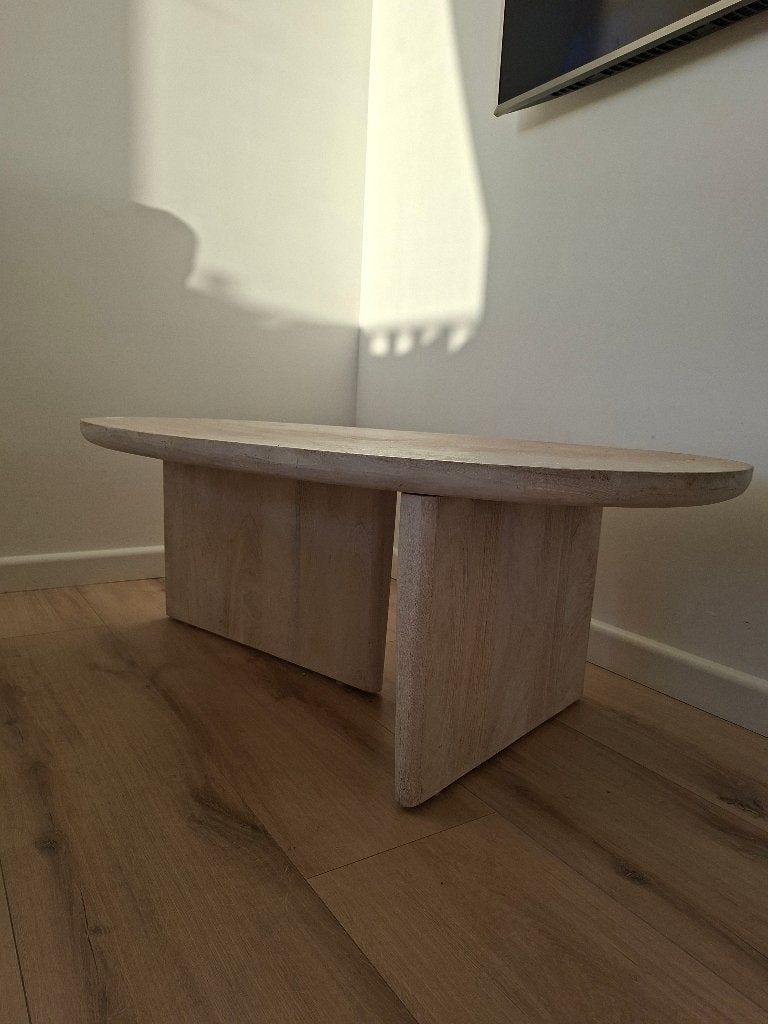 Mango houten salon tafel, Ophalen, 50 tot 100 cm, 50 tot 100 cm, Zo goed als nieuw