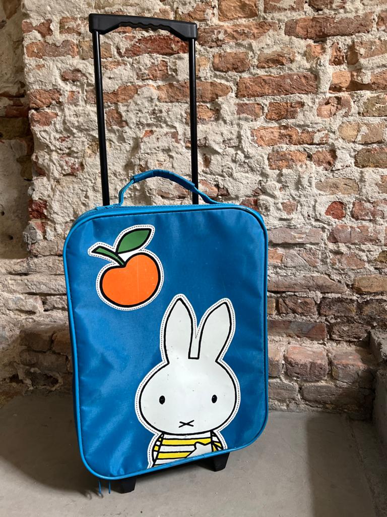 Nijntje Kinderkoffer op Wieltjes - Blauw met Oranje, Ophalen, Gebruikt