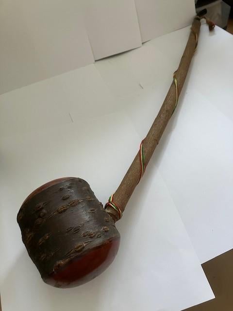Grote rustieke sierpijp van takhout, Ophalen of Verzenden, Zo goed als nieuw, (Water)pijp
