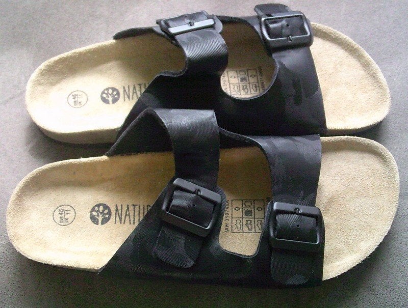 LIVERGY Naturel walk slippers gesp/camouflage Mt.45 NIEUW, Kleding | Heren, Schoenen, Slippers, Overige kleuren, Verzenden, Nieuw