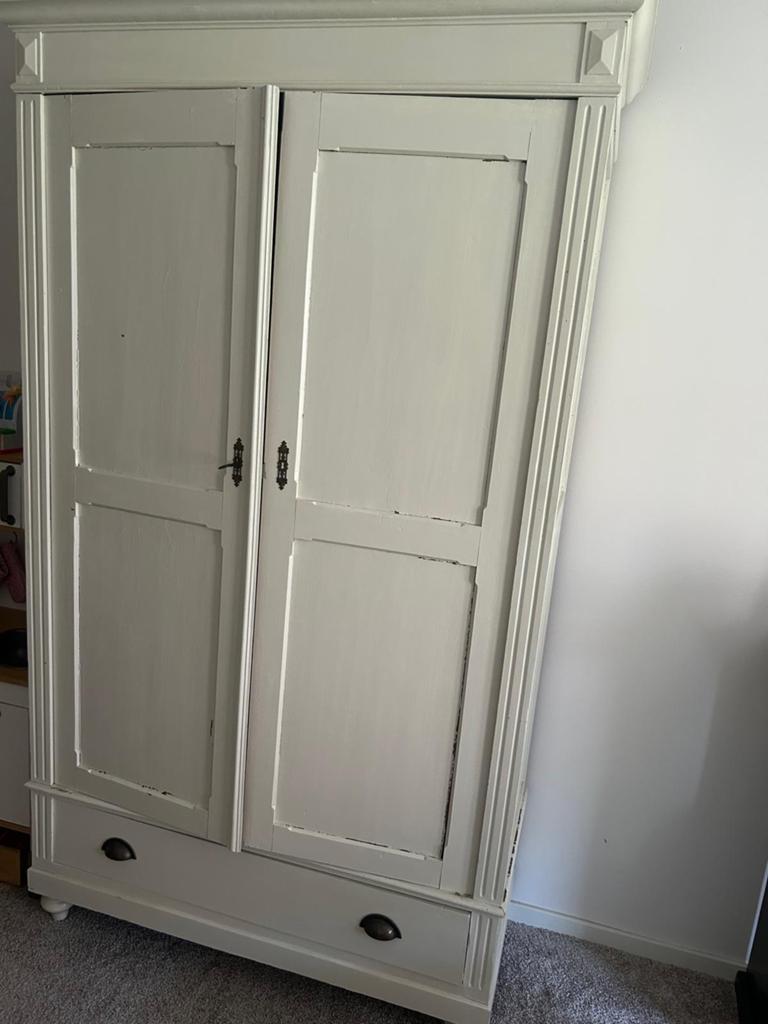Linnenkast antiek whitewash vintage, Ophalen