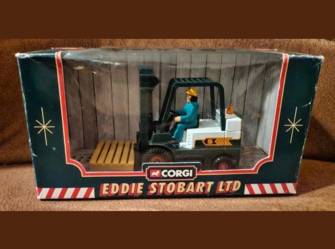 Corgi Classics Heftruck Eddy Stobart in ovp met figuurtje, Ophalen, Zo goed als nieuw, Overige typen