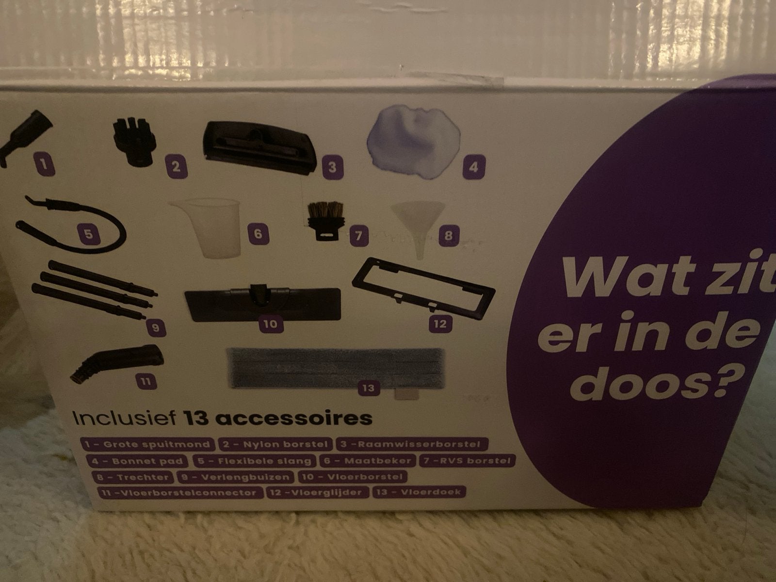 Hendriqs Stoomreiniger Handformaat met 13 Accessoires, Ophalen, Nieuw