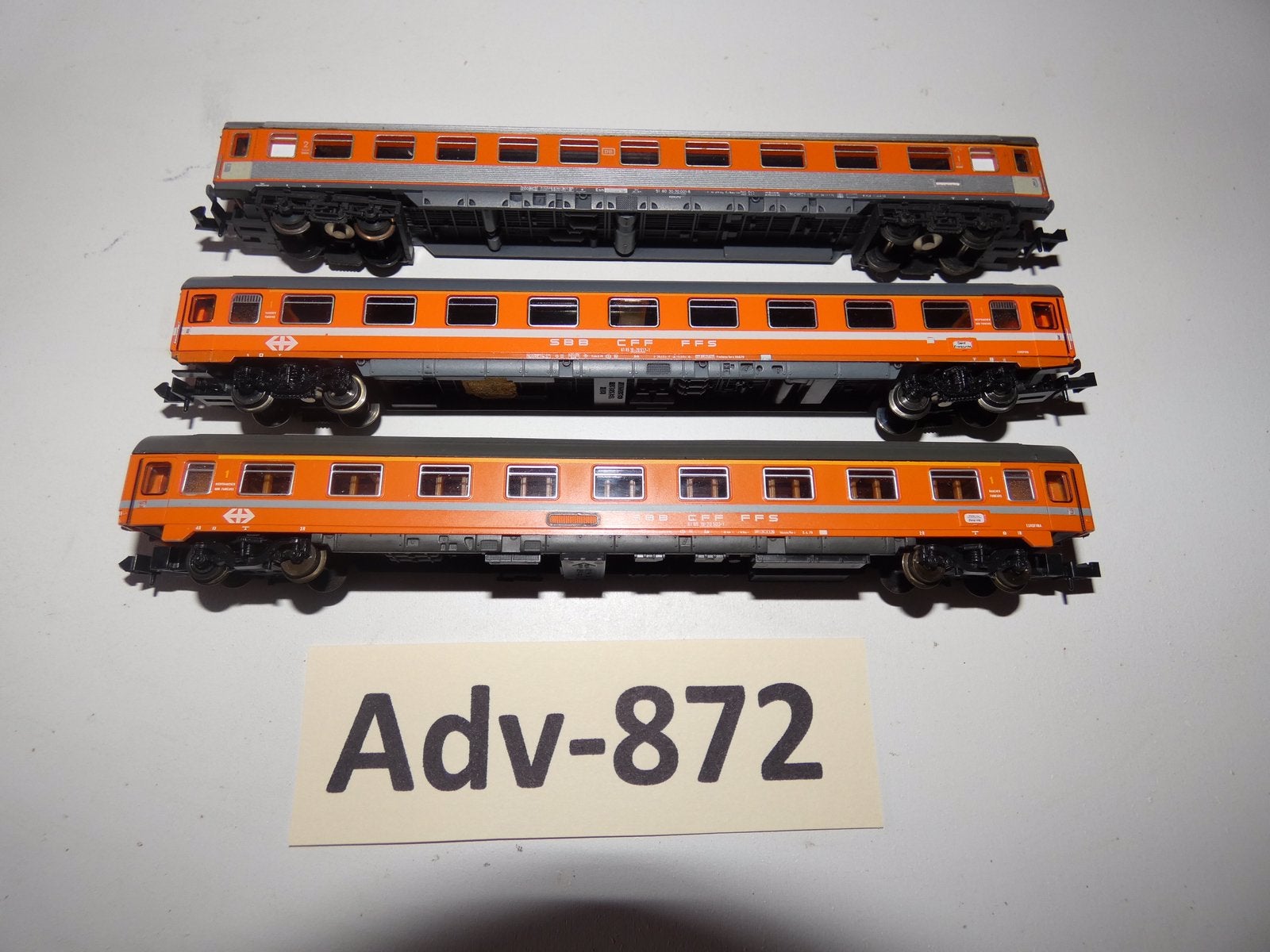 Adv-872 N Spoor Sneltreinwagons Minitrix/Roco, Gelijkstroom, Wagon, Ophalen of Verzenden, Zo goed als nieuw