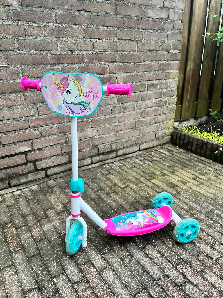 Unicorn stepje - Roze/Wit, Ophalen, Zo goed als nieuw, Gewone step