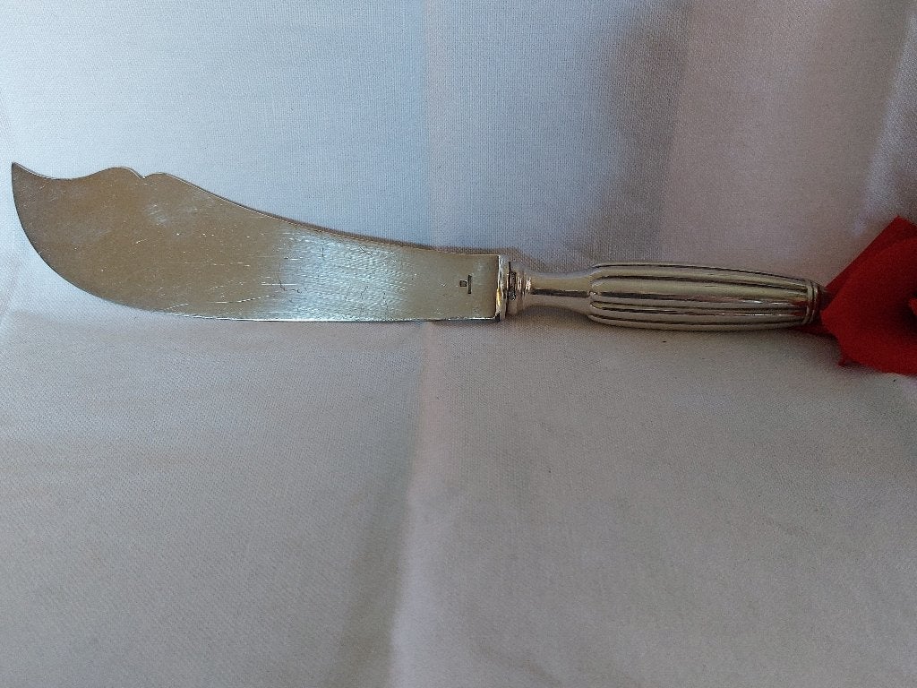 Christofle vis serveermes || verzilverd, Verzenden