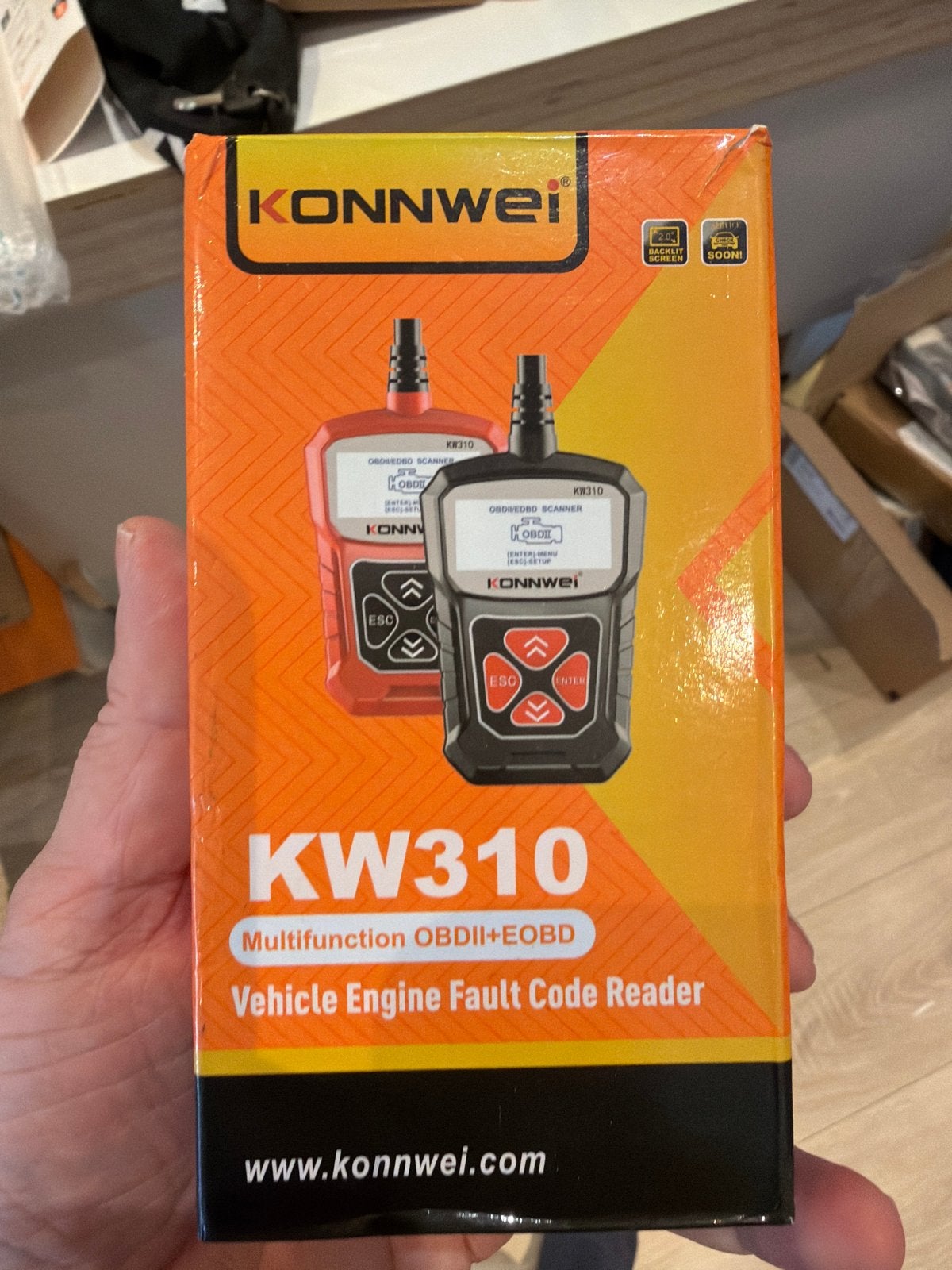 KONNWEI KW310 OBDII+EOBD Foutcodelezer voor Voertuigen, Auto diversen, Ophalen of Verzenden, Nieuw