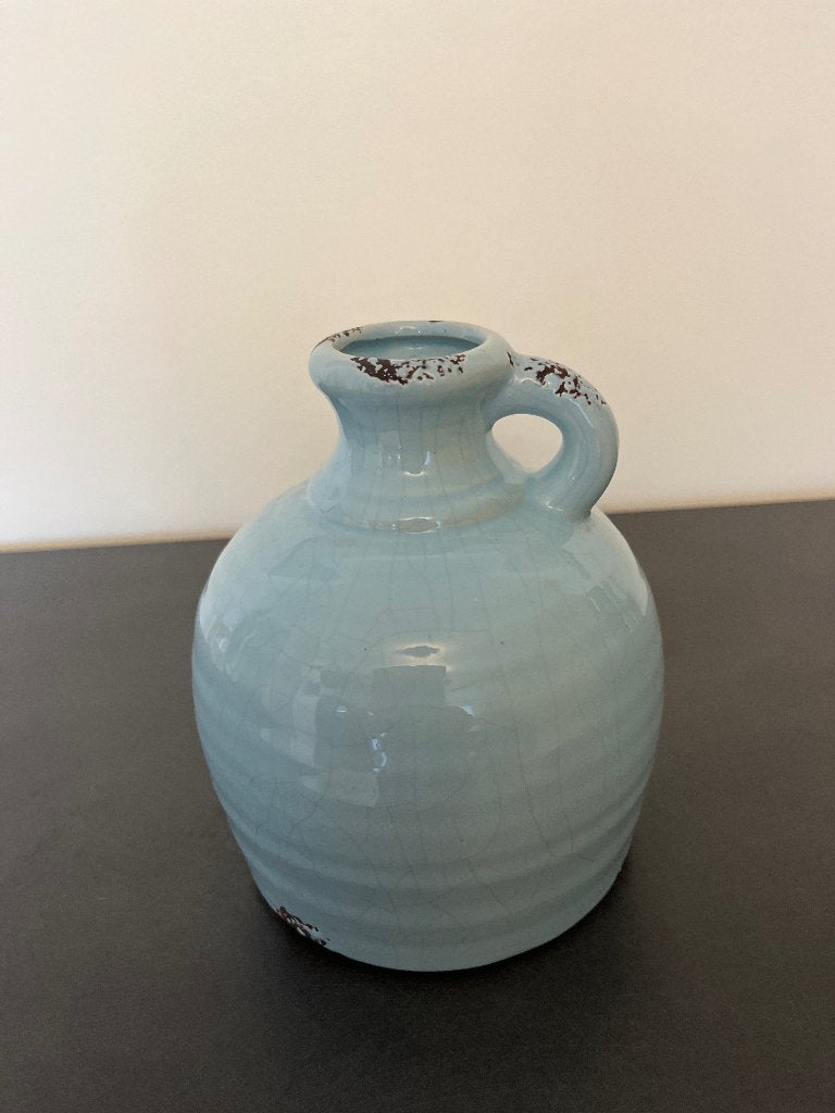 Vaasje, Ophalen, Blauw, Zo goed als nieuw, Steen/keramiek