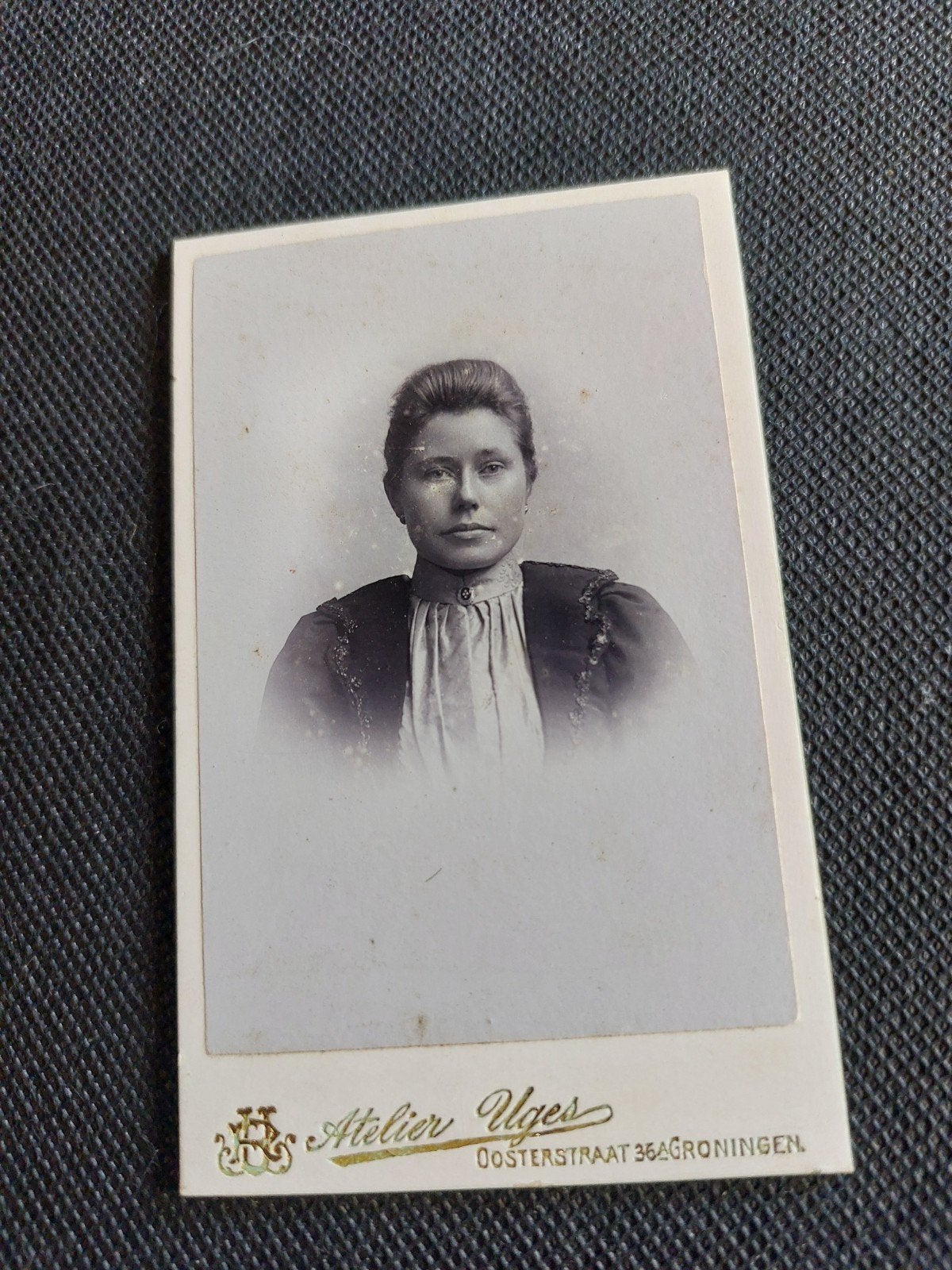 Cdv Atelier Ulges Oosterstraat Groningen, Ophalen of Verzenden, Voor 1940, Gebruikt