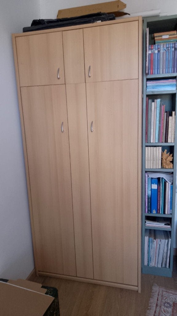 bedkast, Ophalen, Zo goed als nieuw, Eenpersoons, Hout