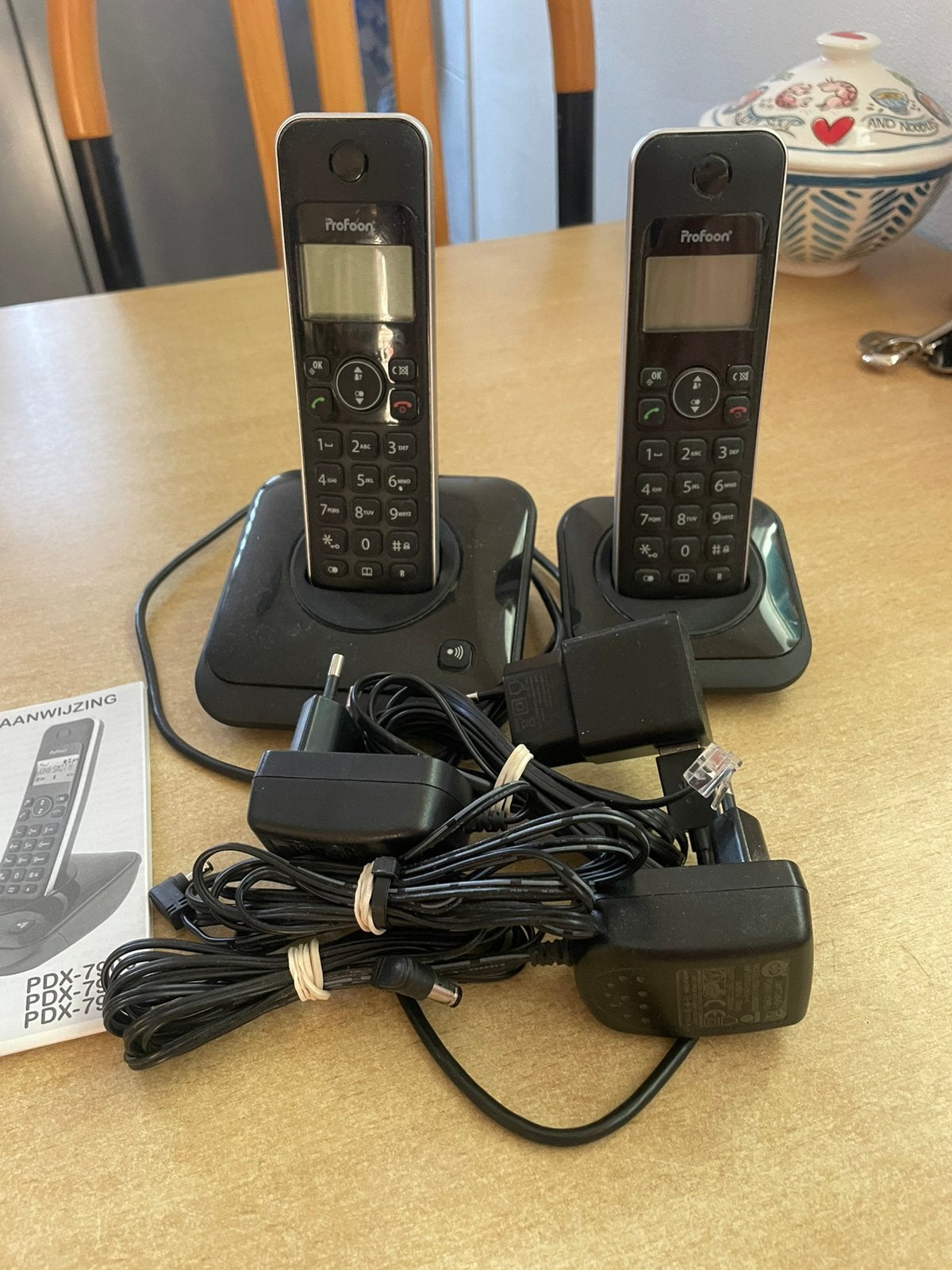 Huistelefoon, Telecommunicatie, Vaste telefoons | Handsets en Draadloos, Ophalen, Gebruikt, 2 handsets