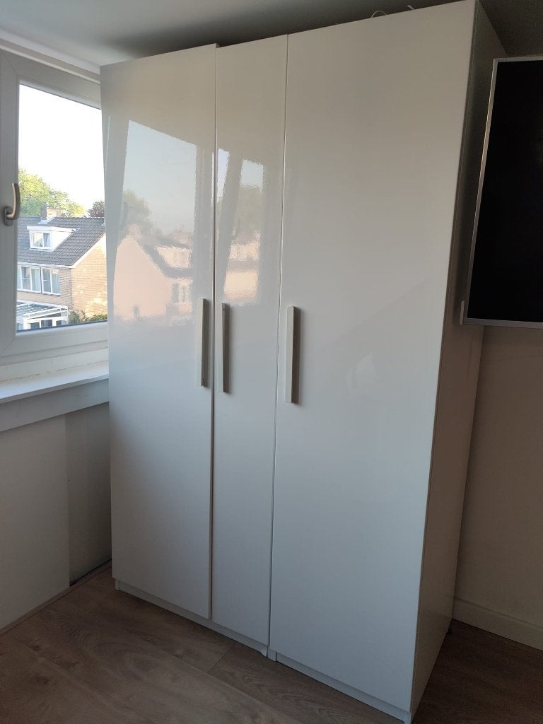IKEA Pax kledingkast hoogglans wit, Huis en Inrichting, Ophalen, Gebruikt, 100 tot 150 cm, 200 cm of meer