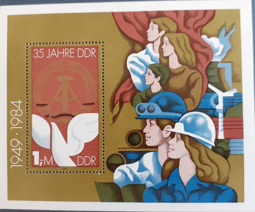 DDR Block 1984 35 Jahre DDR Postfris, Postzegels en Munten, Ophalen of Verzenden, DDR, Postfris