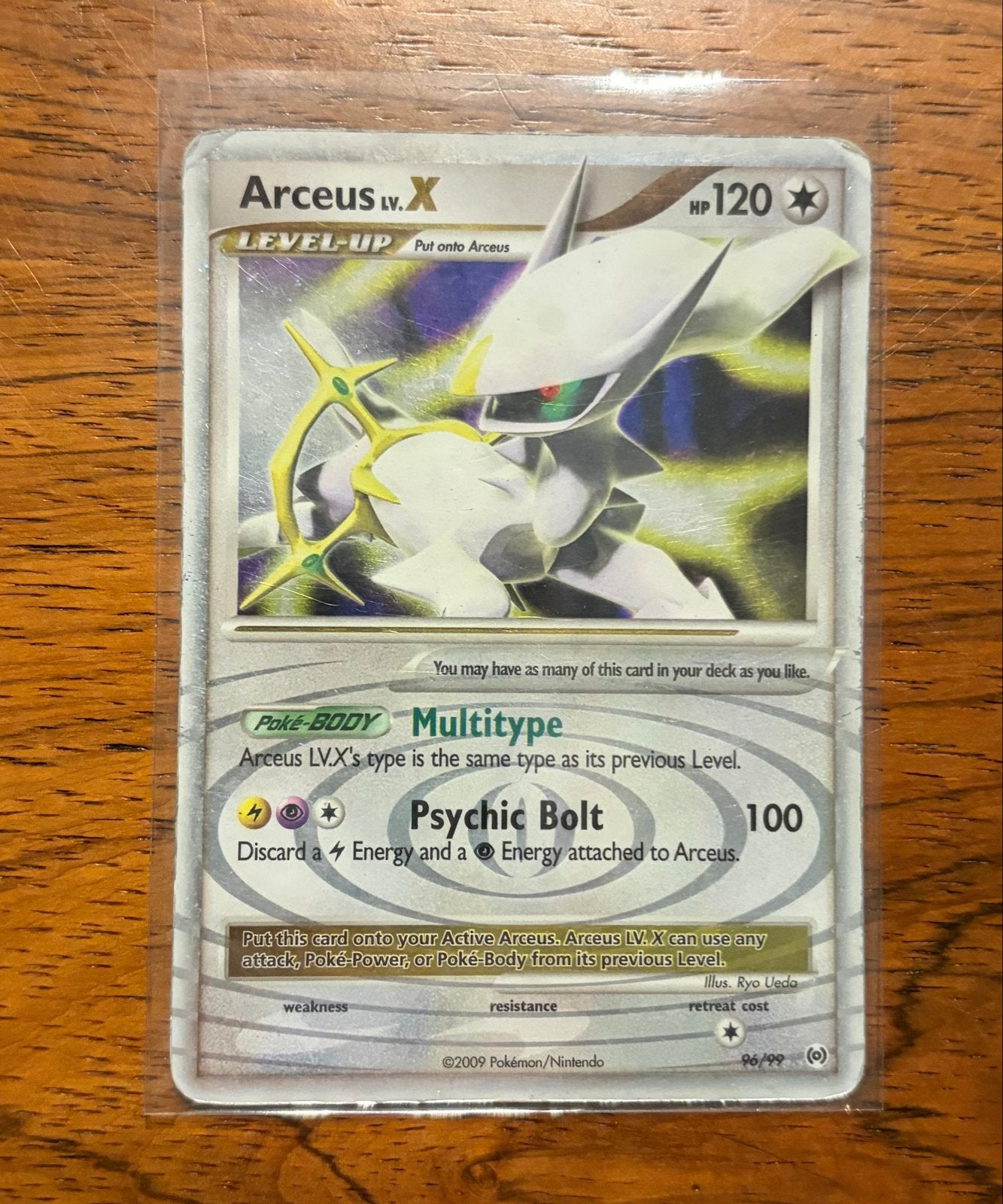 Arceus LV.X Pokémon Kaart - Holo Rare 96, Ophalen of Verzenden, Gebruikt, Losse kaart, Foil