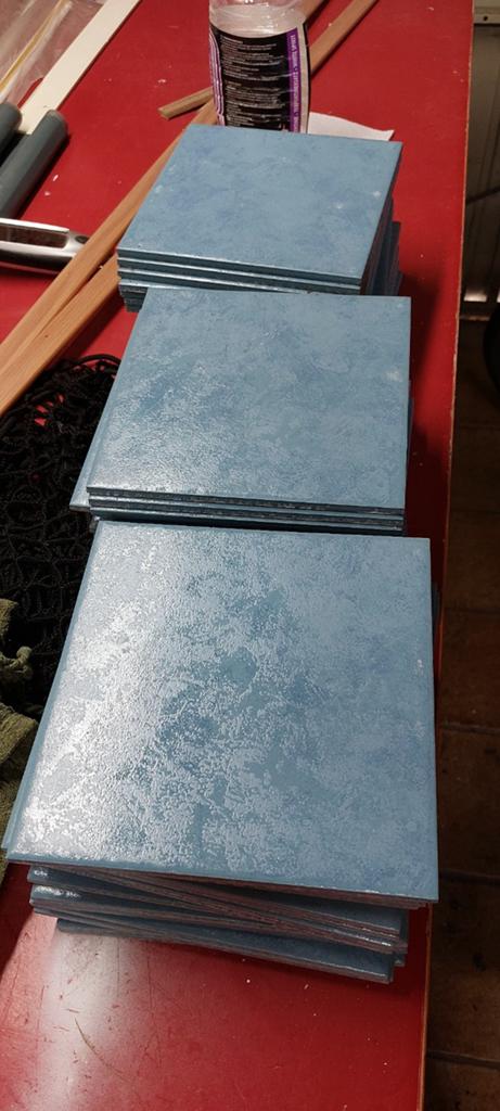 Vloertegels 20x20 blauw, Ophalen, Keramiek, Nieuw, 20 tot 40 cm